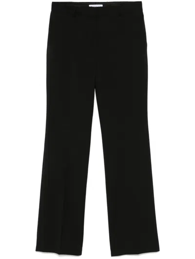 Manuel Ritz Wool Flared Trousers In 黑色