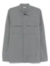 Manuel Ritz Wool Shirt Jacket In Grey