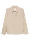 Manuel Ritz Wool Shirt Jacket In Neutrals