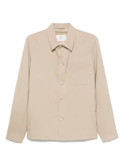 Manuel Ritz Wool Shirt Jacket In Neutrals