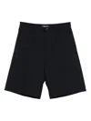 Manuel Ritz Wool Shorts In Blue