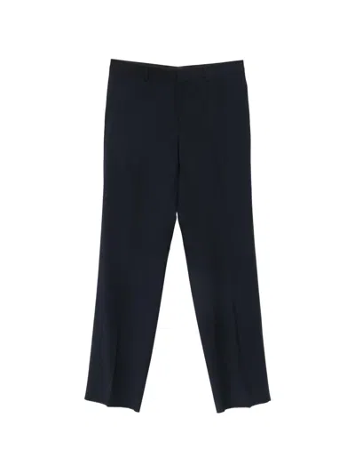 Manuel Ritz Wool Trousers In Blue