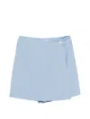Manuel Ritz Wrap Button Skirt In Blue