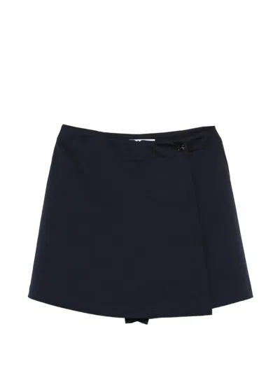 Manuel Ritz Wrap-design Shorts In Black