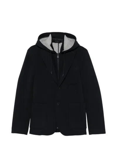 Manuel Ritz Zip-fastening Hooded Jacket In Blue