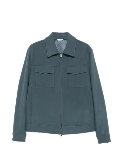 Manuel Ritz Zip-up Pocket-detail Jacket In Green