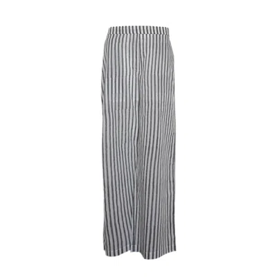 Manuela Cabrales Women's Grey Heliconia Block Print Trousers In Gray