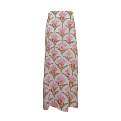 Manuela Cabrales Women's Vexillaria Block Print Maxi Skirt In Multi