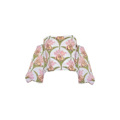 Manuela Cabrales Women's Vexillaria Block Print Top In Multi