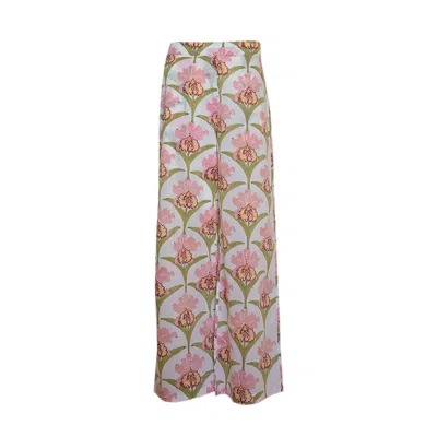 Manuela Cabrales Women's Vexillaria Block Print Trousers In Multi