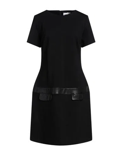 Manuela Riva Woman Mini Dress Black Size 12 Viscose, Nylon, Elastane