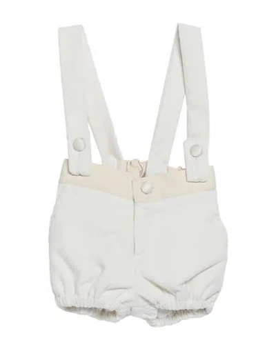 Manuell & Frank Newborn Boy Baby Jumpsuits & Overalls Cream Size 0 Cotton, Elastane In White