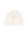 Manuell & Frank Newborn Boy Blazer Cream Size 3 Cotton, Elastane In White
