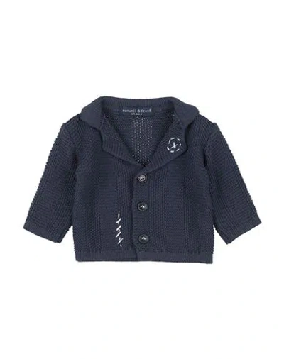 Manuell & Frank Babies'  Newborn Boy Cardigan Navy Size 3 Cotton, Acrylic