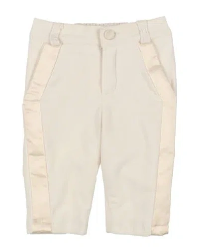 Manuell & Frank Babies'  Newborn Boy Pants Cream Size 0 Cotton, Elastane In White