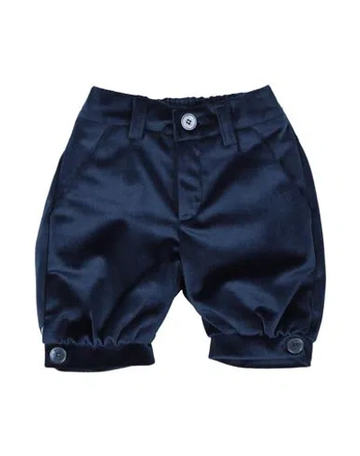 Manuell & Frank Babies'  Newborn Boy Pants Navy Blue Size 0 Cotton, Polyester