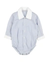 Manuell & Frank Newborn Boy Shirt Blue Size 3 Cotton, Polyester In Blue