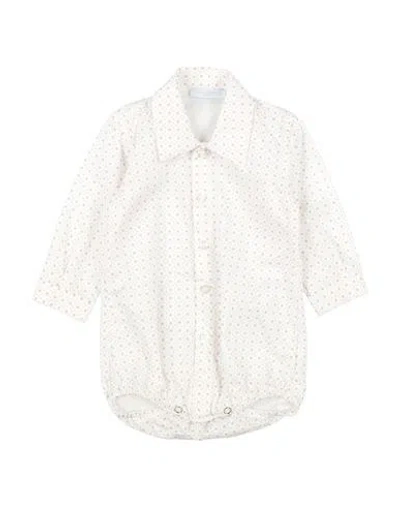 Manuell & Frank Babies'  Newborn Boy Shirt Ivory Size 3 Cotton, Wool In White