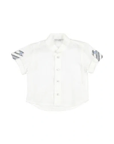 Manuell & Frank Babies'  Newborn Boy Shirt Off White Size 3 Linen