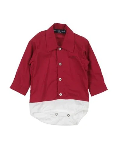 Manuell & Frank Babies'  Newborn Boy Shirt Red Size 3 Cotton, Elastane