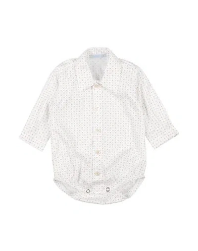 Manuell & Frank Babies'  Newborn Boy Shirt White Size 3 Cotton, Elastane