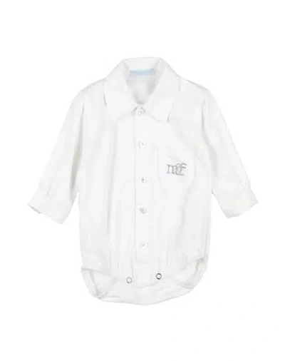 MANUELL & FRANK MANUELL & FRANK NEWBORN BOY SHIRT WHITE SIZE 3 COTTON, ELASTANE
