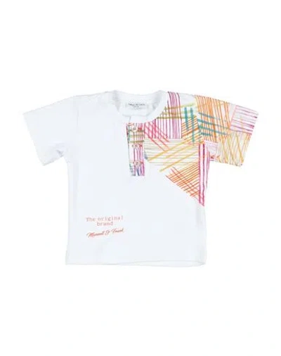 Manuell & Frank Babies'  Newborn Boy T-shirt White Size 3 Cotton, Elastane