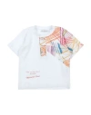 MANUELL & FRANK MANUELL & FRANK NEWBORN BOY T-SHIRT WHITE SIZE 3 COTTON, ELASTANE