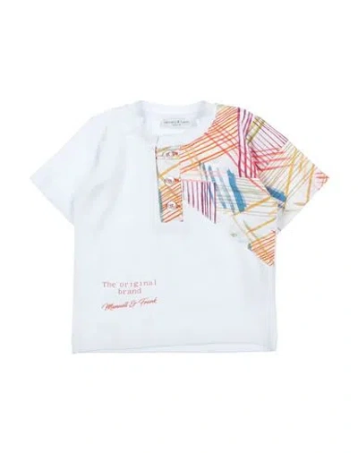 Manuell & Frank Babies'  Newborn Boy T-shirt White Size 3 Cotton, Elastane