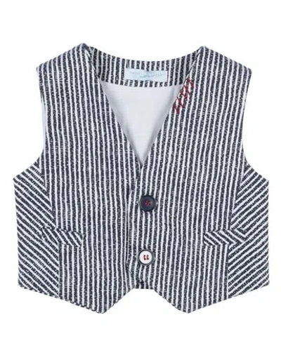 Manuell & Frank Babies'  Newborn Boy Tailored Vest Blue Size 0 Cotton, Elastane