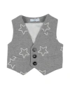Manuell & Frank Newborn Boy Tailored Vest Grey Size 3 Cotton, Elastane In Grey