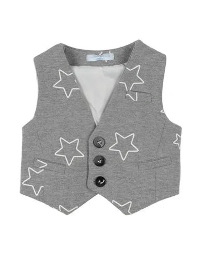 Manuell & Frank Babies'  Newborn Boy Tailored Vest Grey Size 3 Cotton, Elastane