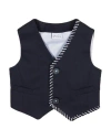 Manuell & Frank Newborn Boy Tailored Vest Midnight Blue Size 0 Cotton, Elastane In Blue