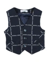 MANUELL & FRANK MANUELL & FRANK NEWBORN BOY TAILORED VEST MIDNIGHT BLUE SIZE 0 COTTON, ELASTANE