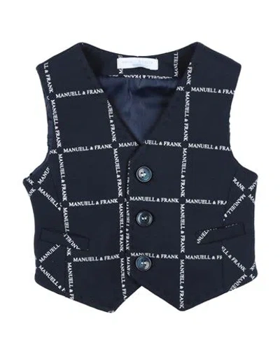 Manuell & Frank Babies'  Newborn Boy Tailored Vest Midnight Blue Size 0 Cotton, Elastane