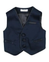 Manuell & Frank Toddler Boy Tailored Vest Midnight Blue Size 3 Cotton, Elastane In Blue