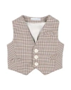MANUELL & FRANK MANUELL & FRANK NEWBORN BOY TAILORED VEST MUSTARD SIZE 3 POLYESTER, VISCOSE, ELASTANE