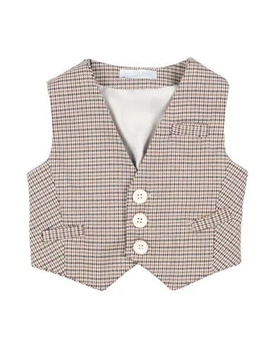 Manuell & Frank Babies'  Newborn Boy Tailored Vest Mustard Size 3 Polyester, Viscose, Elastane In Yellow