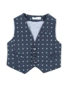 Manuell & Frank Newborn Boy Tailored Vest Navy Size 3 Polyester, Cotton In Navy Blue