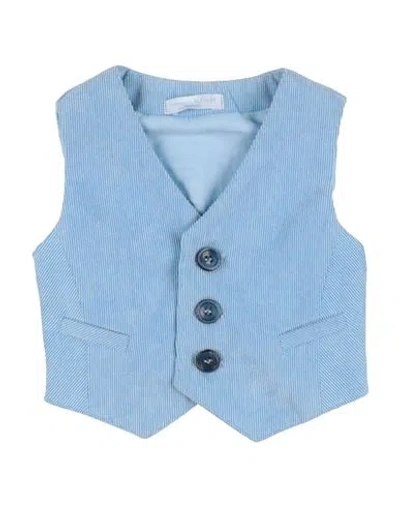 Manuell & Frank Babies'  Newborn Boy Tailored Vest Sky Blue Size 0 Polyester, Nylon