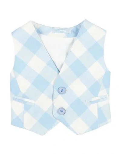 Manuell & Frank Babies'  Newborn Boy Tailored Vest Sky Blue Size 3 Cotton