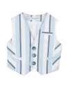 Manuell & Frank Newborn Boy Tailored Vest Sky Blue Size 3 Cotton, Polyester In Blue