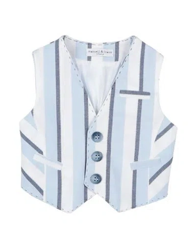 Manuell & Frank Babies'  Newborn Boy Tailored Vest Sky Blue Size 3 Cotton, Polyester