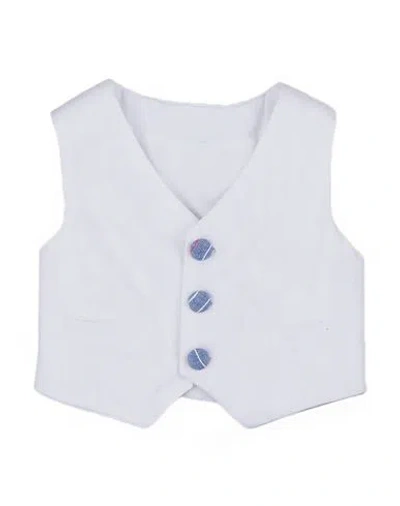 Manuell & Frank Babies'  Newborn Boy Tailored Vest White Size 3 Linen