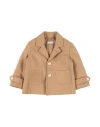 Manuell & Frank Newborn Girl Coat Camel Size 3 Polyester, Viscose