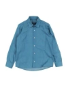 Manuell & Frank Toddler Boy Shirt Blue Size 7 Cotton, Polyester In Blue