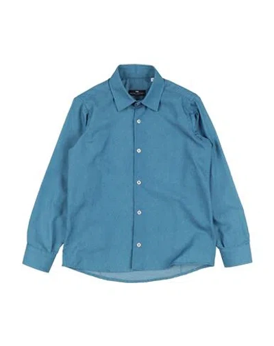 Manuell & Frank Babies'  Toddler Boy Shirt Blue Size 7 Cotton, Polyester