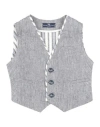 Manuell & Frank Toddler Boy Tailored Vest Blue Size 6 Linen, Cotton In Blue