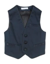 Manuell & Frank Toddler Boy Tailored Vest Midnight Blue Size 3 Cotton, Elastane In Blue