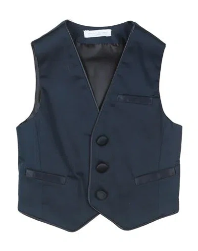 Manuell & Frank Babies'  Toddler Boy Tailored Vest Midnight Blue Size 3 Cotton, Elastane